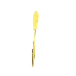 Vintage Florentine Gold Tone Butter Spreader Knife Mid-Century Modern Flatware